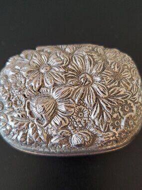 Vintage 1900's Antique Ornate Silver Soap orJewelry Box